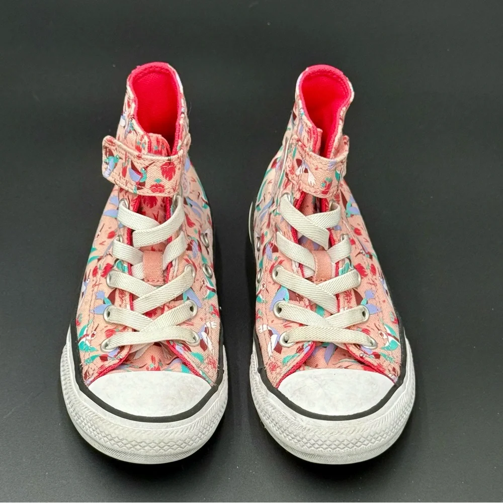 Converse Kids Floral High-Tops - Pink and‎ Green